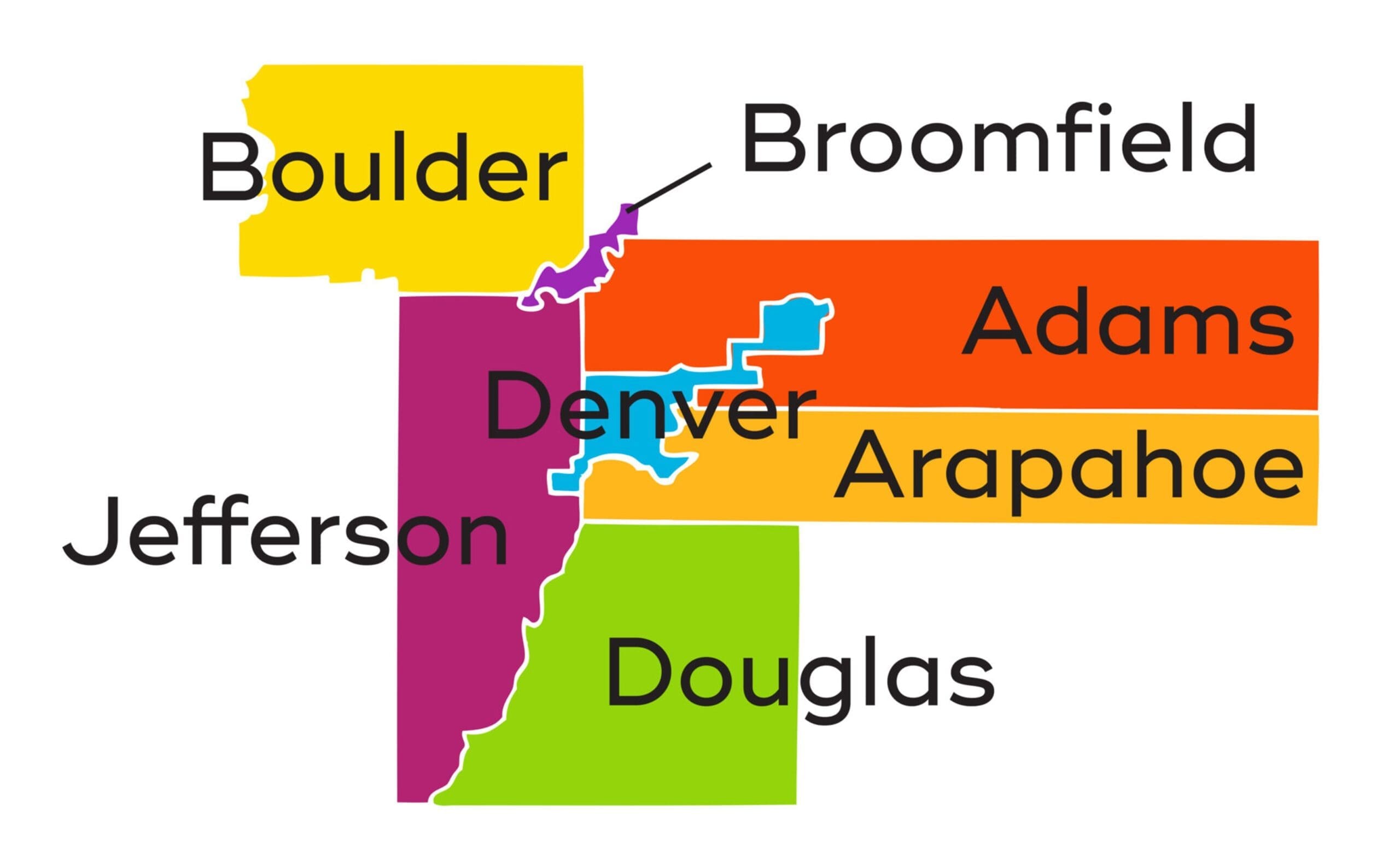 Denver Metro Area Map of Teamworks Mechanical Service area