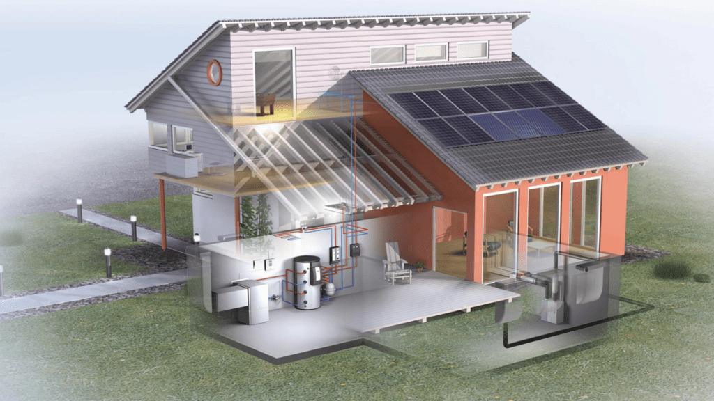 blue print of a house hvac system