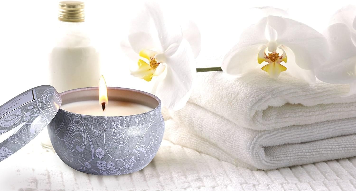scented candle in picture